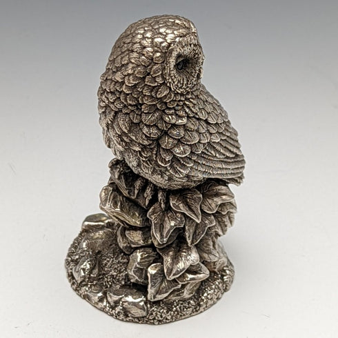 Sterling Silver Sculpture Owl Object 109g Height 7.5cm UK Country Artist Company